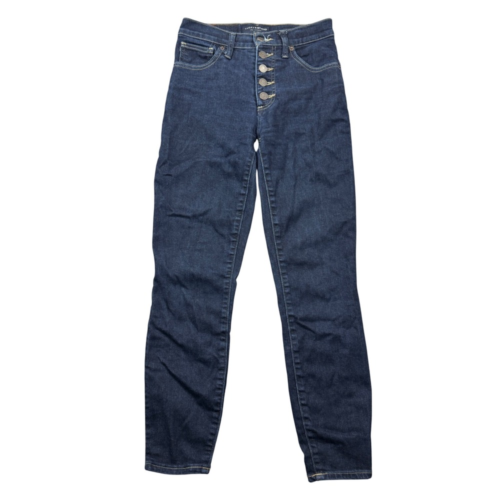 Lucky Brand Women 2/26 Bridgette High Rise Skinny Ankle Jeans Dark Wash Denim